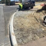 Red Asphalt Patch Repair - Footpath Byford with some preparation, Prior to the installation of the red asphalt