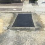 completed emergency asphalt patch repair for water corporation