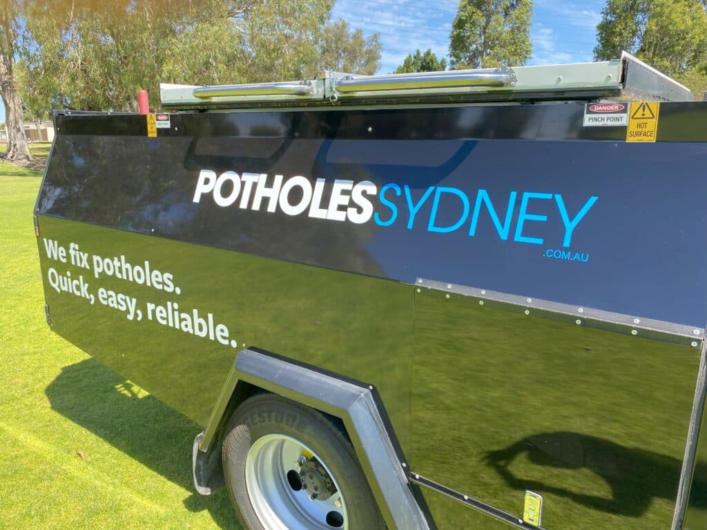 Potholes Sydney Truck right side rear view angle