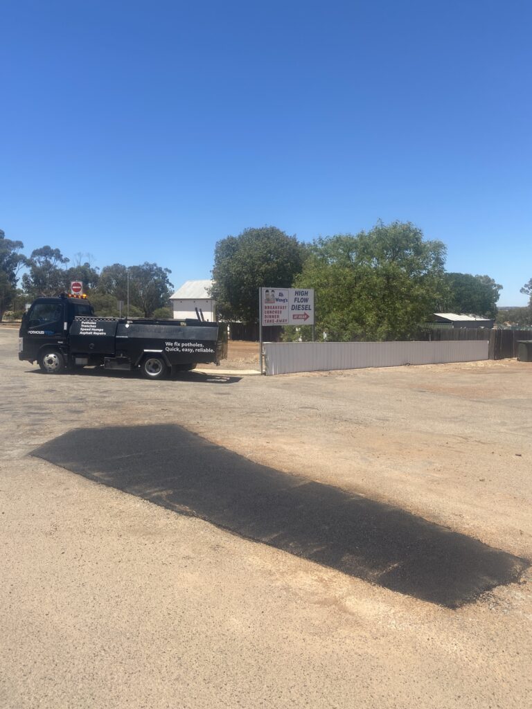 Completed Asphalt Patch Repair, Shell Service Station Wongan Hills