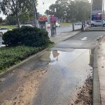 Before Image of Asphalt Patch Repair for Porter Commercial at The Sands Shopping Centre in Mandurah, Western Australia