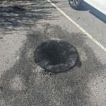 Completed asphalt pothole repair for Profile Packaging in Osborne Park, Western Australia