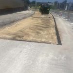 Before image of an asphalt patch repair for Jackson Asphalt in Ellenbrook, Western Australia