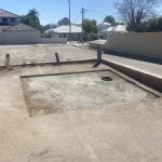 Before image of a asphalt patch repair in Kewdale, Western Australia for a private customer.