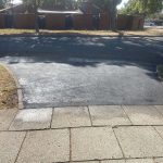 Completed asphalt driveway crossover resheet in Como, Western Australia for a private customer.