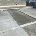 Before image of an asphalt reinstatement in Cockburn Central, Western Australia for Civcon Civil & Project Management.