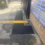 Completed asphalt reinstatement in Carlisle, Western Australia for Techworks Plumbing Pty Ltd.