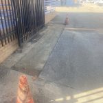 Before image of an asphalt reinstatement in Carlisle, Western Australia for Techworks Plumbing Pty Ltd.